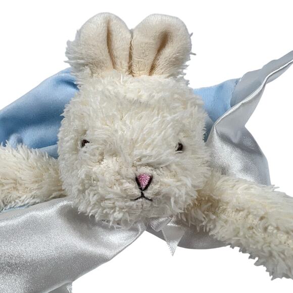 FIRST FRIENDS Plush Bunny Lovey Baby Security Blanket Soft Satin Cape Toy - Picture 2 of 11